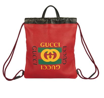 Gucci Logo Drawstring Bag, front view